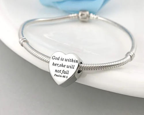 Vista 6 de MUERDOU Dije de corazón, pulsera cristiana con versículo bíblico para oración, fe, religiosa, regalos para mujeres
