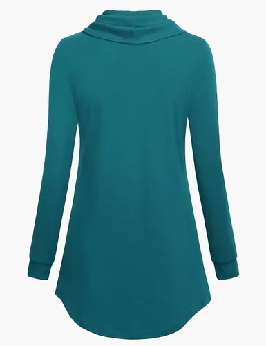 Vista 4 de Timeson Túnicas de manga larga con cuello redondo para mujer, sudaderas de invierno para mujer