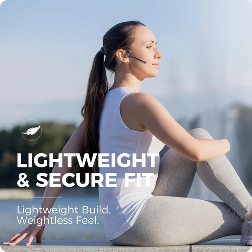 Vista 6 de Auriculares inalámbricos Bluetooth con micrófono 32g Comfortable Headphones with Dual Connect and Noise Cancelling Mute Function for Sports,Work