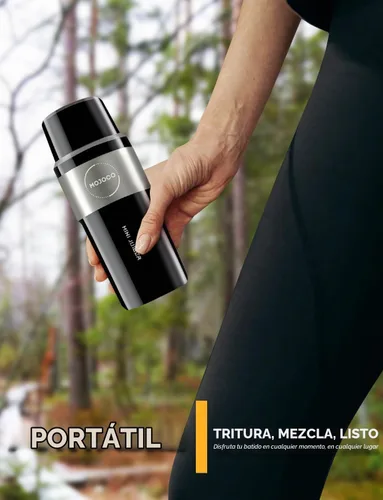 Vista 7 de MOJOCO Licuadora personal para batidos – Licuadora aislada al vacío para frutas y verduras – Licuadoras portátiles recargables con hoja de acero