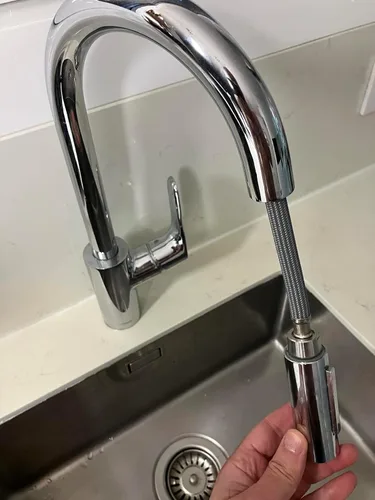 Vista 5 de 88624000 Pieza de repuesto para manguera de grifo de cocina Hansgrohe para manguera de spray extraíble 95507000 95506000, 59 pulgadas de longitud