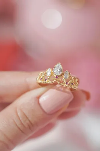 Vista 9 de Anillo enredado, anillo de princesa perdida, joyería de cosplay, anillo de princesa, anillo de corona de princesa, anillo de plata de ley 925