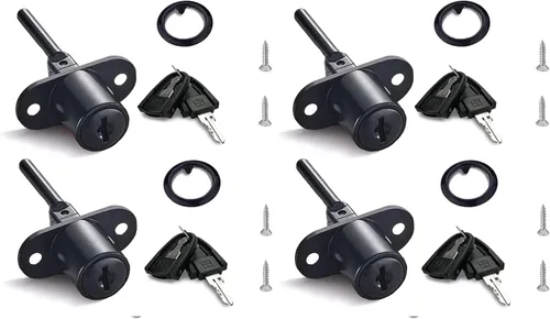 Vista 10 de XIEHE Cerraduras de cajón con llaves, cerradura de cajón de aleación de zinc, cerradura de cajón para muebles de oficina, cerraduras de gabinete