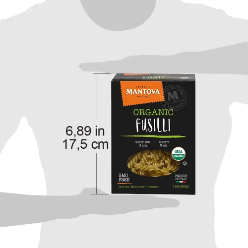 Vista 4 de Mantova Italian Organic Spirali Pasta 1 lb (12 unidades) - Auténtica pasta en espiral orgánica italiana