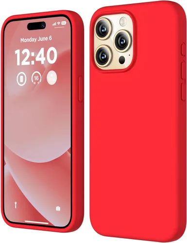 Vista 12 de Funda compatible con iPhone 15 Pro, funda de silicona líquida, funda protectora de cuerpo completo a prueba de golpes, funda delgada para teléfono