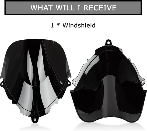 Vista 6 de Parabrisas PSLER de doble burbuja para Katana GSX600F GSX750F 1998-2008 Wind Deflection: Double bubble design redirects airflow over rider to