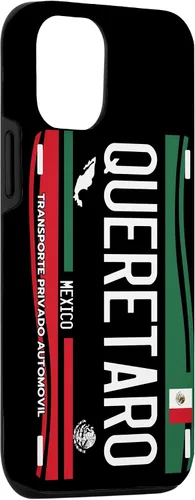 Vista 3 de Placa de matrícula Querétaro para iPhone 14, Querétaro México, Carcasa Querétaro