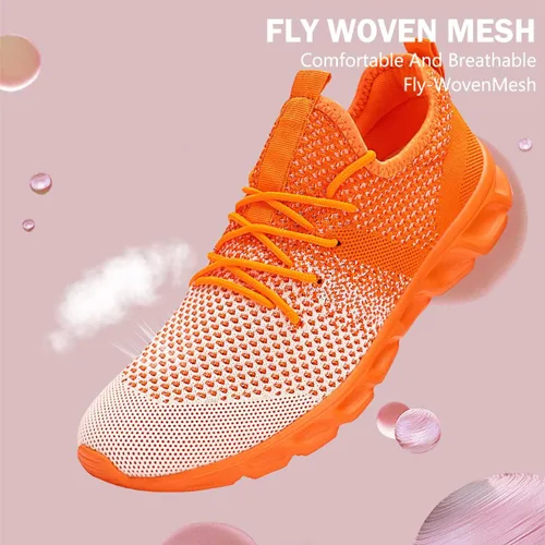 Vista 2 de Women's Walking Shoes Tennis Sneakers Casual Lace Up Lightweight Running Shoes Slip On Gym Out Workout Shoes