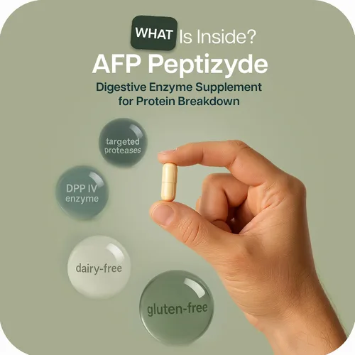 Vista 3 de Houston Enzymes – Peptizyde AFP – 90 cápsulas – Combinación de enzimas formulada profesionalmente con actividad DPP IV – Apoya la digestión