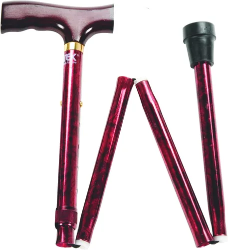 Vista 3 de Carex Health Brands Designer - Bastón plegable, color rojo