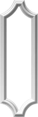 Vista 16 de Ekena Millwork PNL16X20AS-02 Panel de pared moldeado festoneado Ashford de 16 pulgadas de ancho x 20 pulgadas de alto x 1/2 pulgada de profundidad
