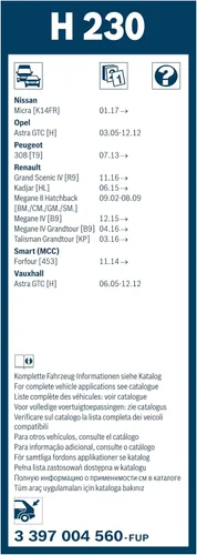 Vista 3 de BOSCH H230 OE Specialty - Escobilla de limpiaparabrisas trasera - 9