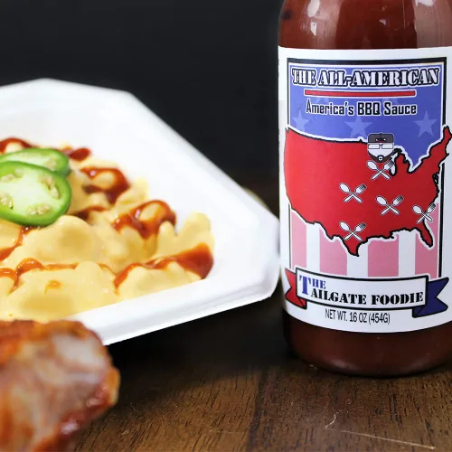 Vista 5 de The Tailgate Foodie 's - Salsa de barbacoa totalmente americana, 16 onzas. Lote pequeño, perfecto para asar a la parrilla, ahumar o cocinar alas
