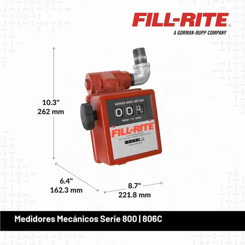 Vista 2 de Medidor de flujo, 50 PSI, 20 GPM, 1 en., Mecánico