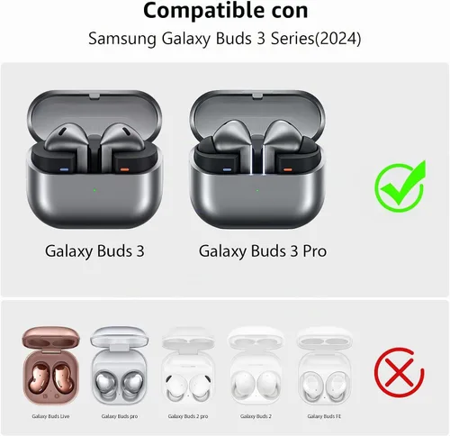 Vista 2 de KOREDA Compatible with Samsung Galaxy Buds 3 Case & Galaxy Buds 3 FE & Galaxy Buds 3 Pro Case with Cleaner Kit, Military TPU Shockproof Protective