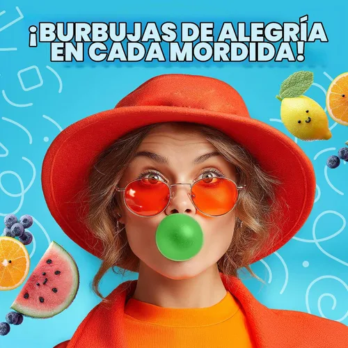 Vista 6 de Seedlings Gumballs para Niños - 1.7lb Goma Original Seedling - Bolas de Chicle con Forma de Fruta - Chicle Globo para Niños - Bolas de Chicle