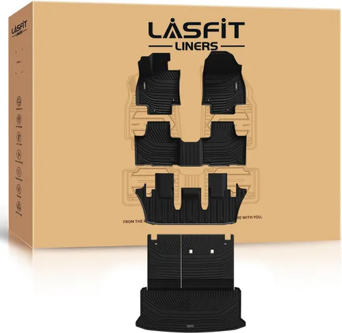 Vista 10 de LASFIT Alfombrillas para Freightliner Cascadia 2008-2017, protección para todo tipo de clima, revestimientos de automóvil de elastómero