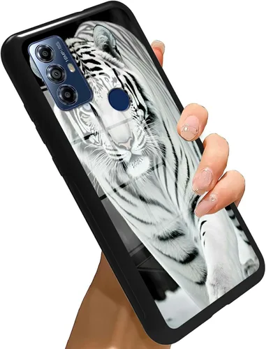 Vista 160 de Funda para Motorola Moto G Stylus 5G 2021 de vidrio templado, funda negra con diseño de mujer negra africana para mujeres y hombres, antiarañazos, a