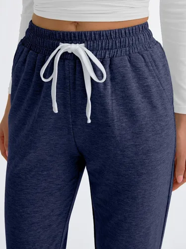 Vista 5 de AUTOMET - Pantalones deportivos holgados para mujer con bolsillos, pantalones de pijama para mujer, pantalones deportivos para correr, ropa de otoño