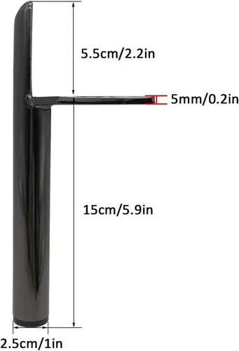 Vista 2 de 4 patas metálicas de hierro para muebles de sofá, patas de mesa de café, para cajones, estantería, cocina, baño, capacidad 2,204.6 lbs