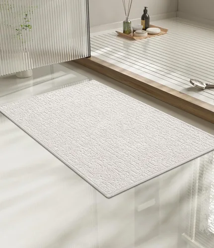 Vista 96 de Chakme Juego de 2 alfombras de baño ultrafinas, absorbentes, antideslizantes, lavables a máquina, color negro, 17 x 24 pulgadas / 17 x 30 pulgadas