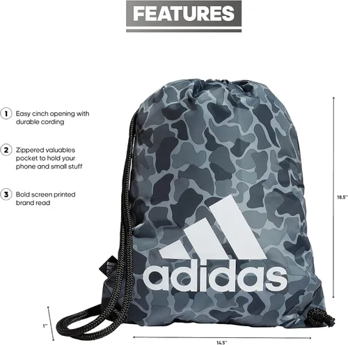 Vista 2 de adidas Ready Sackpack, Nomad Camo GrisBlancoNegro, Mochila lista