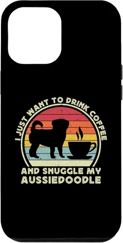 Vista 6 de iPhone 15 Coffee And Aussiedoodle For Men Women Aussiedoodle Dog Funny Case