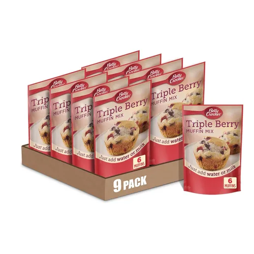 Vista 11 de Betty Crocker Mezcla de muffins de nuez de plátano, hecha con nueces, 6.4 oz.