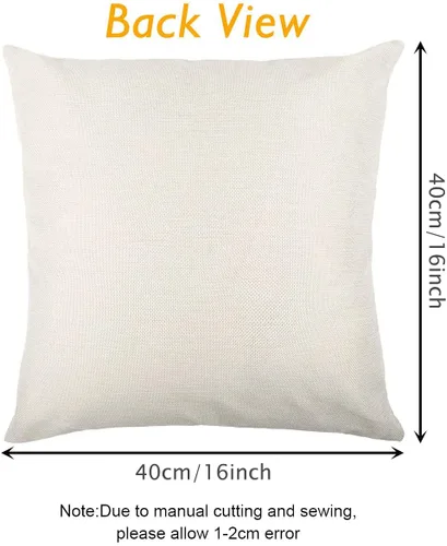 Vista 8 de Tosewever Juego de 4 fundas de almohada decorativas geométricas de 16 x 16 pulgadas, funda de cojín cuadrada de lino con patrón moderno para sofá