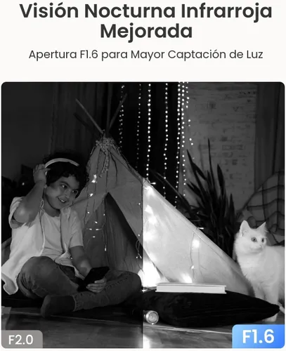 Vista 3 de REOLINK E1 Pro (negro) cámara PT de 3K Wi-Fi para interiores para monitoreo de bebés y mascotas, seguimiento automático, visión nocturna de 5MP