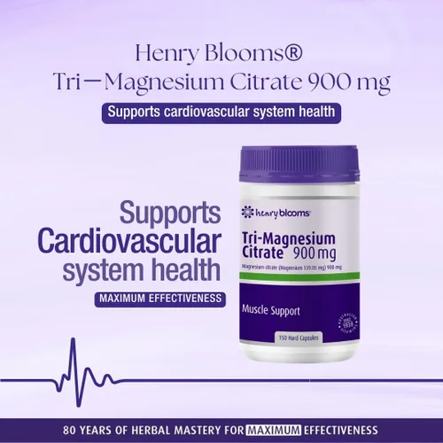 Vista 6 de Henry Blooms Citrato Tri-Magnesio 900mg 150 Cápsulas Paquete a Granel