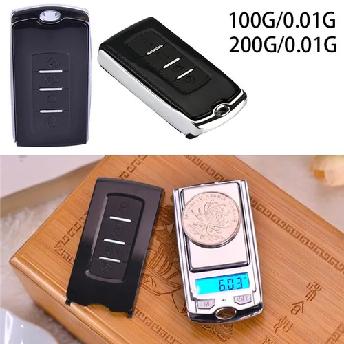 Vista 2 de 0.00 oz-7.05 oz Mini llave de coche LCD Digital Balance Peso Bolsillo Joyería Diamante Escala