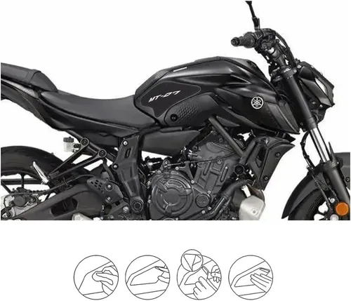 Vista 2 de Adhesivo adhesivo para depósito de combustible de motocicleta para motocicleta, almohadilla de tracción, aislamiento térmico compatible con Ya-maha
