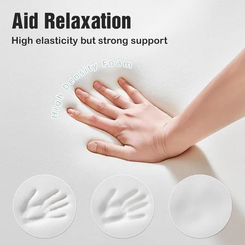 Vista 6 de LightEase Almohada de cuña doble para piernas poscirugía, rodilla, tobillo, almohada de espuma viscoelástica para lesiones, dormir, reposapiés