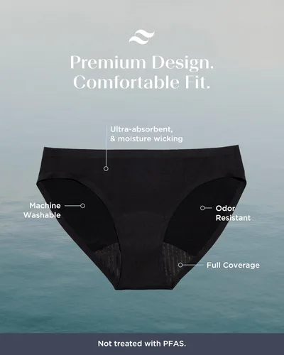 Vista 5 de saalt Bikini sin costuras - Ropa interior de época - Absorción regular o súper