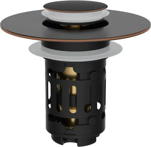 Vista 27 de Hibbent Colador de drenaje de lavabo de baño 3 en 1 mejorado, tapón universal desplegable con cesta de filtro de acero inoxidable extraíble atrapa