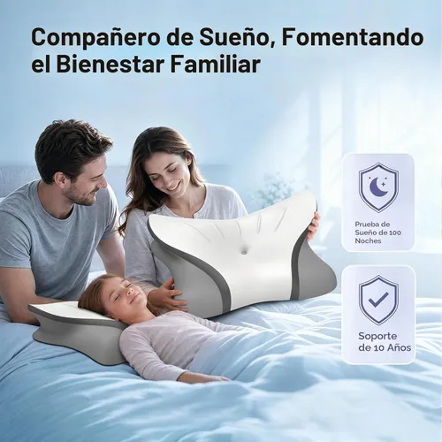Vista 7 de Almohada cervical para aliviar el dolor, contorno ergonómico