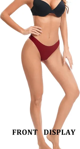 Vista 2 de POKARLA Tangas sin costuras para mujer, ropa interior invisible, paquete de 10
