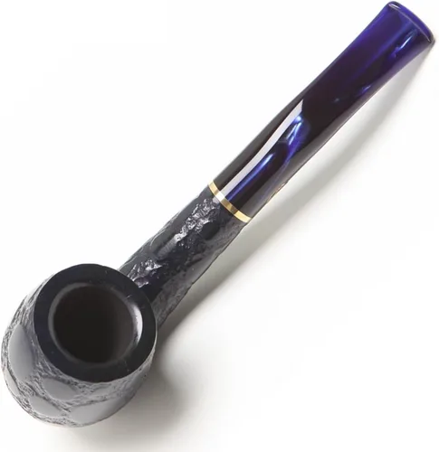 Vista 7 de Savinelli Pipes Alligator Collection 606 KS Bent Billar - Colorido tubo de madera italiana teñido a mano, hecho a mano en Italia, 0.236 in (azul)