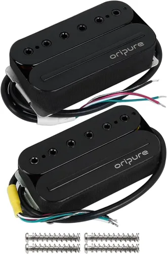 Vista 11 de Oripure Pastillas Humbucker Alnico 5 para Guitarra Pastilla de Puente Hot Dual Rail y Postes de Tornillo