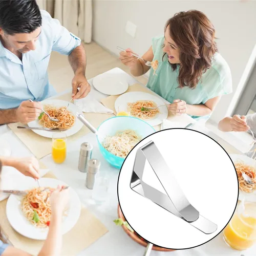 Vista 5 de 60 clips para mantel, clips de mesa de picnic resistentes, abrazaderas de acero inoxidable, soportes para manteles de mesa, ideales para el hogar