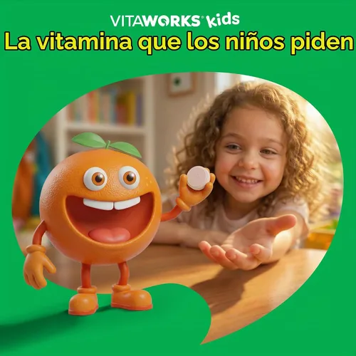 Vista 7 de VitaWorks Tabletas masticables de vitamina D de 1000 UI para niños, sabroso sabor natural a naranja, vegano, sin OMG, sin gluten, vitaminas sin