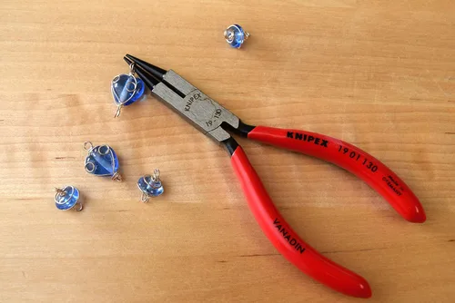 Vista 4 de KNIPEX Herramientas 19 01 130 Alicates de joyería de nariz redonda con bordes de corte
