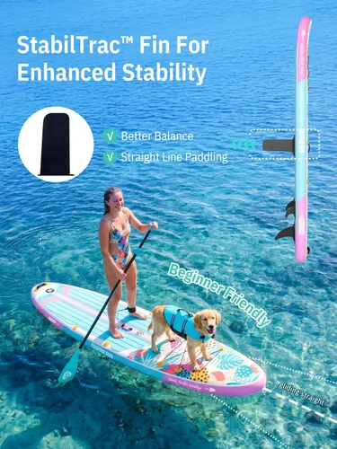 Vista 5 de Niphean Inflatable Stand Up Paddle Board with SUP Accessories