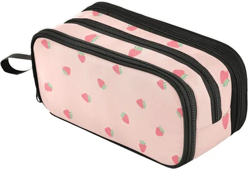 Vista 9 de Fustylead Alice - Estuche de ajedrez para lápices con cremallera, bolsa de maquillaje, bolsa de cosméticos, bolsa de viaje multiusos, caja