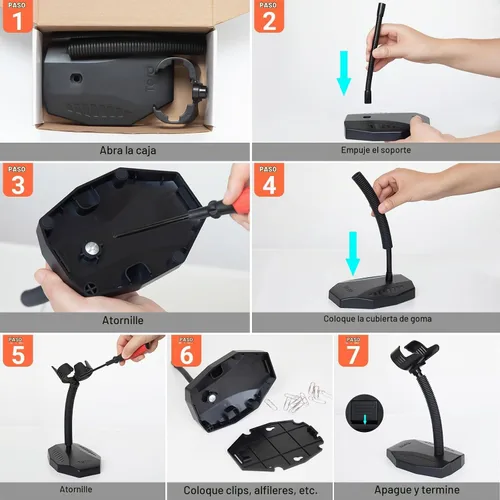 Vista 6 de Tera Soporte universal para escáner de código de barras: soporte ajustable para montaje en pared, paquete de 1