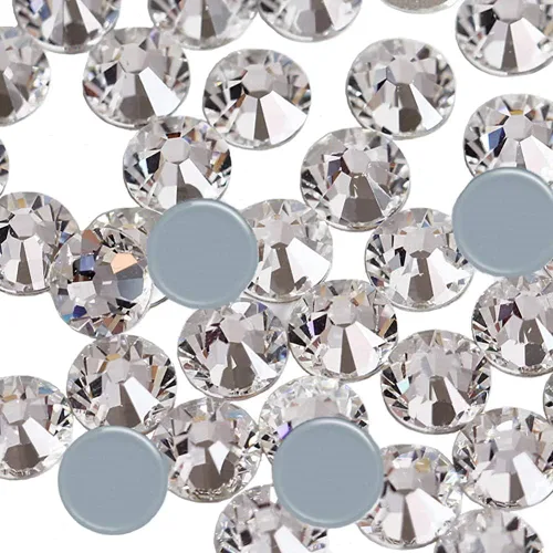 Vista 26 de Dowarm 1440 diamantes de imitación de cristal termofijos, cristales de fijación en caliente para ropa de manualidades, cristal de parte trasera