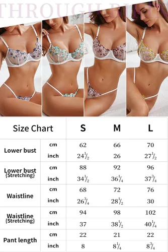 Vista 6 de ADSEXY Lace Lingerie Set for Women Sexy Naughty 2 Piece Strappy Bra and Panty Push Up Bralette with Metal Chains