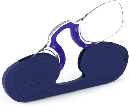 Vista 10 de NOOZ Armless Reading Glasses - Rectangular - Keychain Case - Featherlight - Unisex Negro