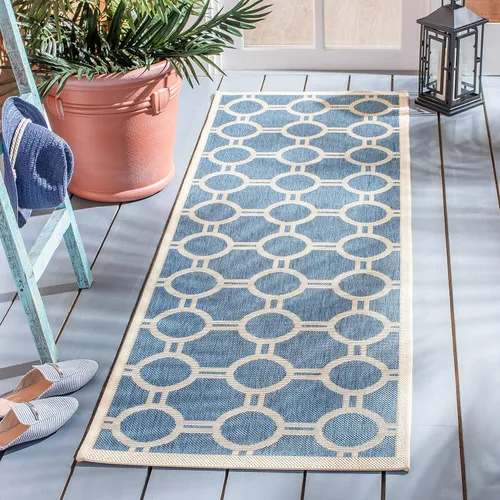 Vista 34 de SAFAVIEH Courtyard Collection CY6924 - Alfombra decorativa para interiores y exteriores, impermeable, fácil de limpiar, 2 pies 3 pulgadas x 6 pies 7